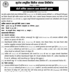 6th Annual General Meeting Notice
