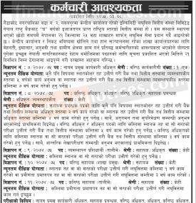 लघुवित्तमा कर्मचारी आवश्यकता- Job Vacancy