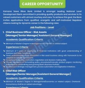 विकास बैंकमा नयाँ कर्मचारी आवश्यकता - Banking Career - 