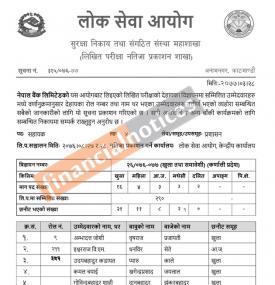 लिखित परीक्षाको नतिजा प्रकाशन सम्बन्धी सुचना