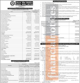 नेपाल बैंकको खुद नाफा १ अर्ब १७ करोड ६ लाख रुपैयाँ - Q2 Report -