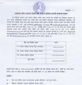 अवकाश कोष अन्तर्गत पेन्सन तथा उपदान कोषमा लगानी सम्बन्धी सुचना 
