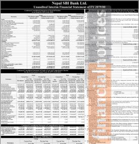 नेपाल एसबिआई खुद नाफा १ अर्ब १७ करोड ७१ लाख रुपैयाँ