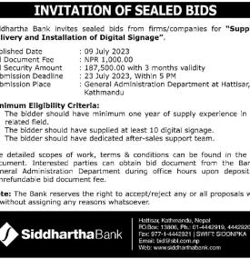  Invitation for Sealed Bids