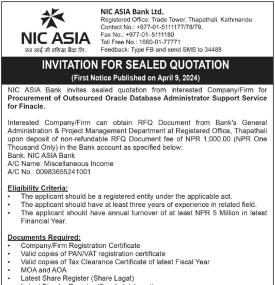 Invitation for Sealed Quotation