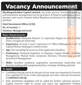 JOB VACANCY -