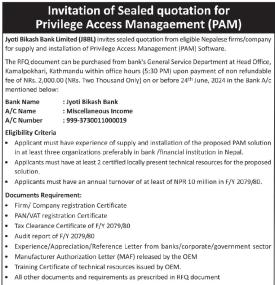 Invitation for Sealed Quotation