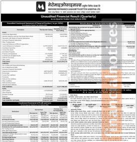 मेरो माइक्रोफानान्स लघुवित्तको चालु आर्थिक वर्ष २०८२/८३ को पहिलो त्रैमासमा खुद घाटा १ करोड २१ लाख रु