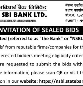 Notice for Invitation of Sealed Bids