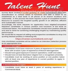 Banking Career Opportunity