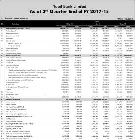 Unaudited Financial Results  (Quarterly)